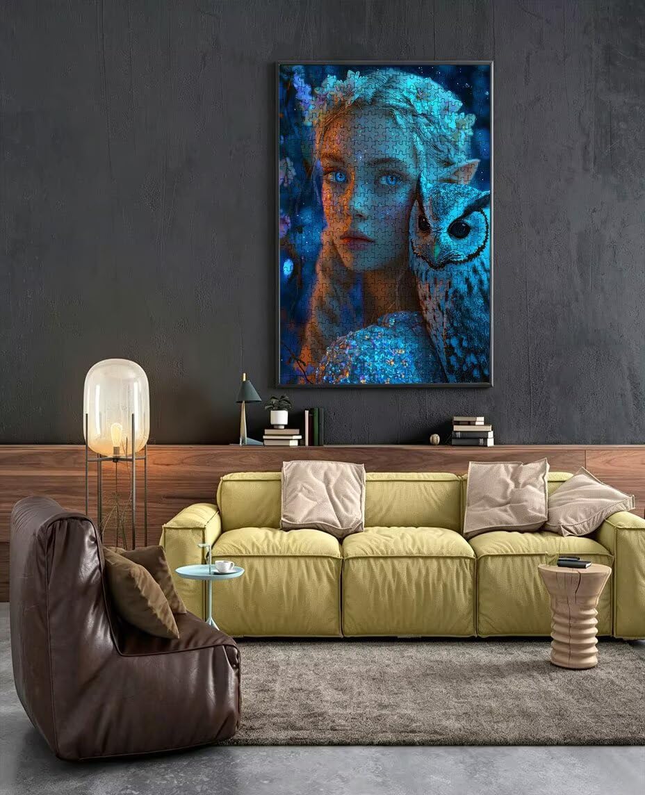 Puzzle 2000 Pezzi Animali Donna 3D Puzzle per Adulti Impegnativo, Educa Puzzles Artistico, Divertente E Stimolante Puzzles Decorativo per La Famiglia, Regalo e Decorazione Pareti BXHZW6-230