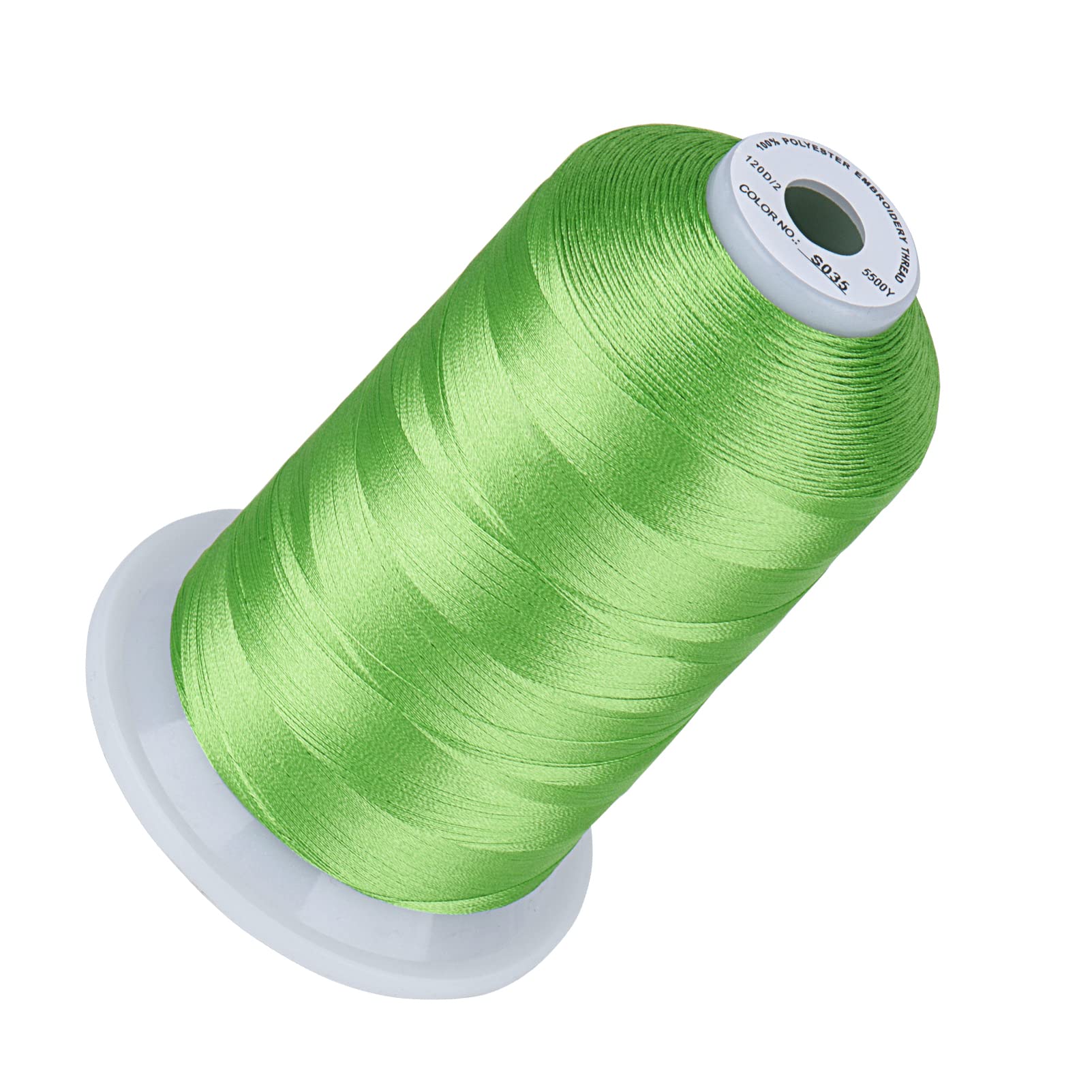 Simthread 5500Yds 40WT Polyester Embroidery Thread Electric Green S035
