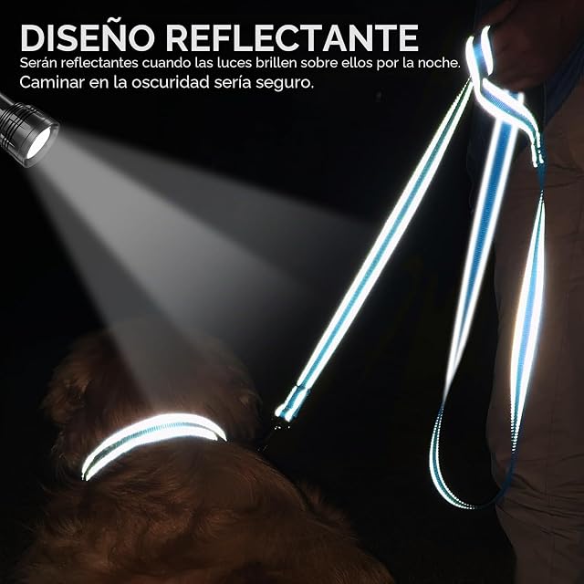 Foto 4 de 6 de Joytale Correa para Perro Reflectante de Doble Cara, Correa para Perros con Mango Acolchado