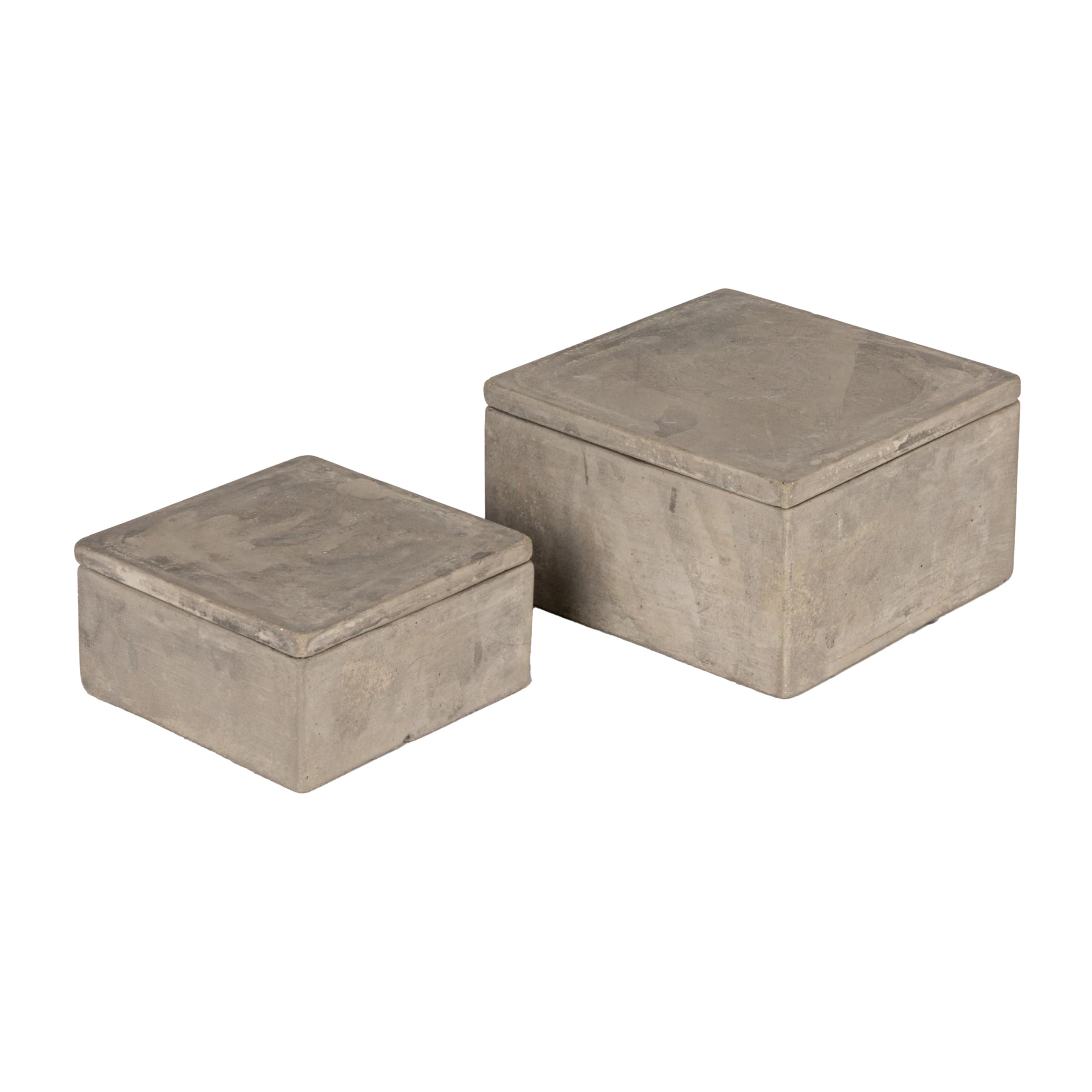 Boîtes de rangement Bloomingville en ciment gris de qualité supérieure au style minimaliste