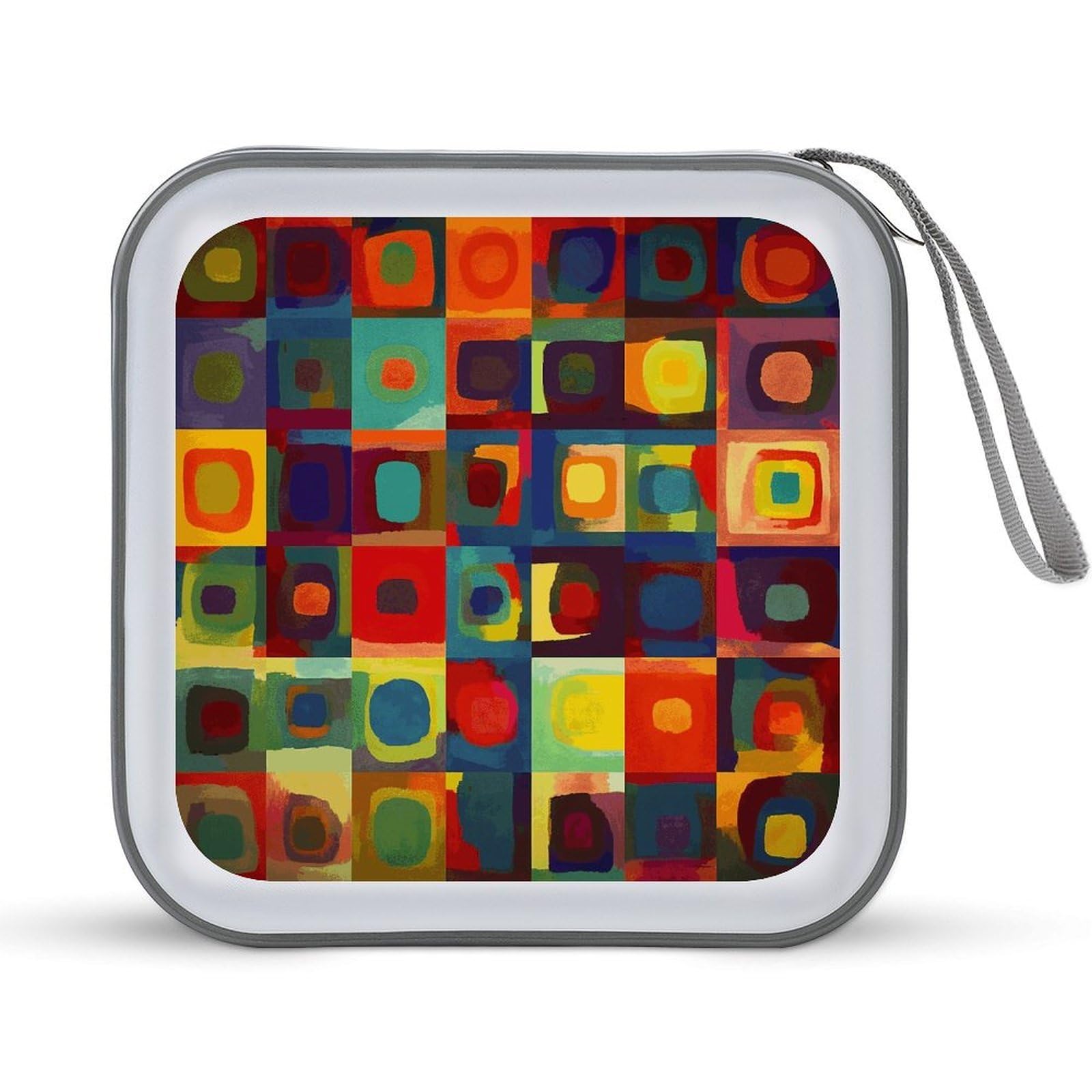 Estuche para CD portatil antigolpes de plastico duro con diseño abstracto de 40 DVD