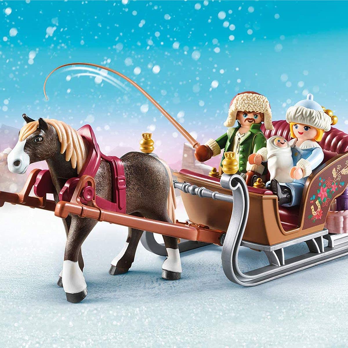 PLAYMOBIL DreamWorks Spirit 70397, Padre di Lucky con Slitta, dai 4 Anni