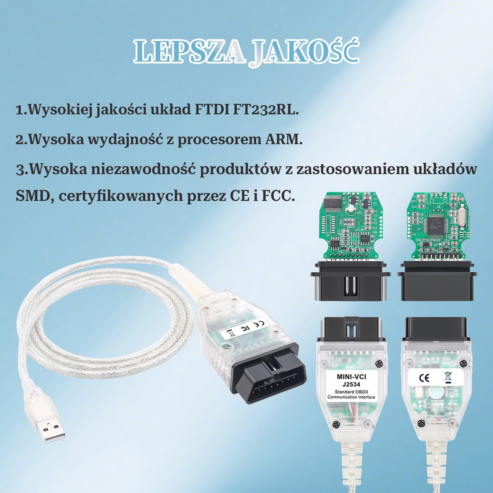 Cable Mini VCI J2534 para Toyota Techstream-Última Versión V18.00.008,Cable de Diagnóstico y Reprogramación OBD2 a USB Compatible con Vehículos Toyota,Lexus,Scion, Funciona con Windows XP/7/10