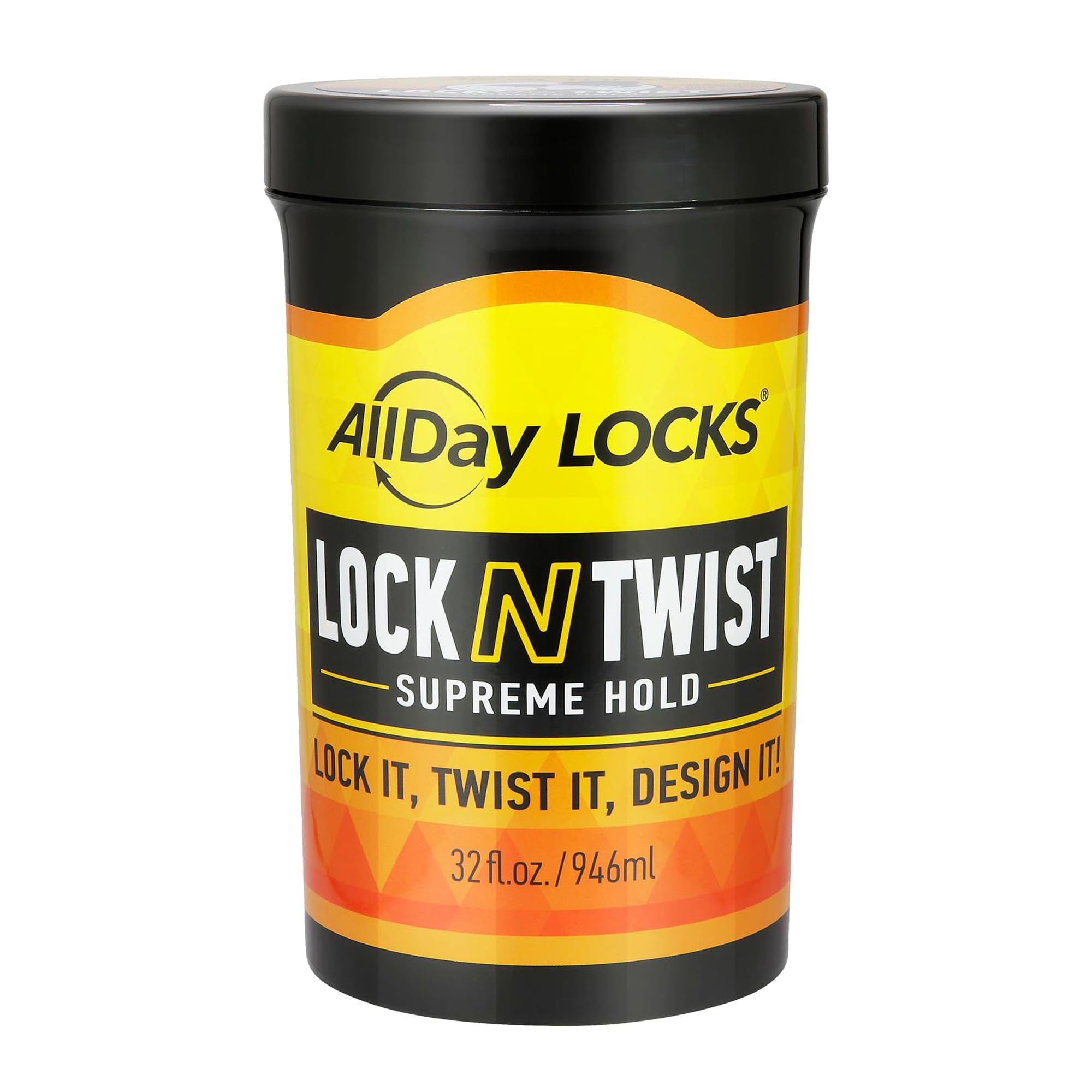 AllDay Locks Lock N Twist Supreme Hold, Edge Control, 32 Oz Jar