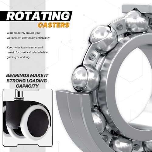 Miniatura 11 de MoNiBloom Silla de oficina de malla para el hogar, silla giratoria ergonómica con respaldo medio con asiento acolchado y reposabrazos, capacidad de