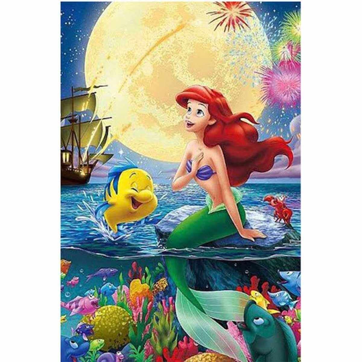 クロスステッチキット ダイヤモンドの絵画 赤毛の人魚アリエルダイヤモンド塗装 ダイヤモンドアート 全面貼り付けタイプ ビーズアート 5D モザイクアート ハンドメイド DIY 手芸キット(特別活動) 30x40 cm