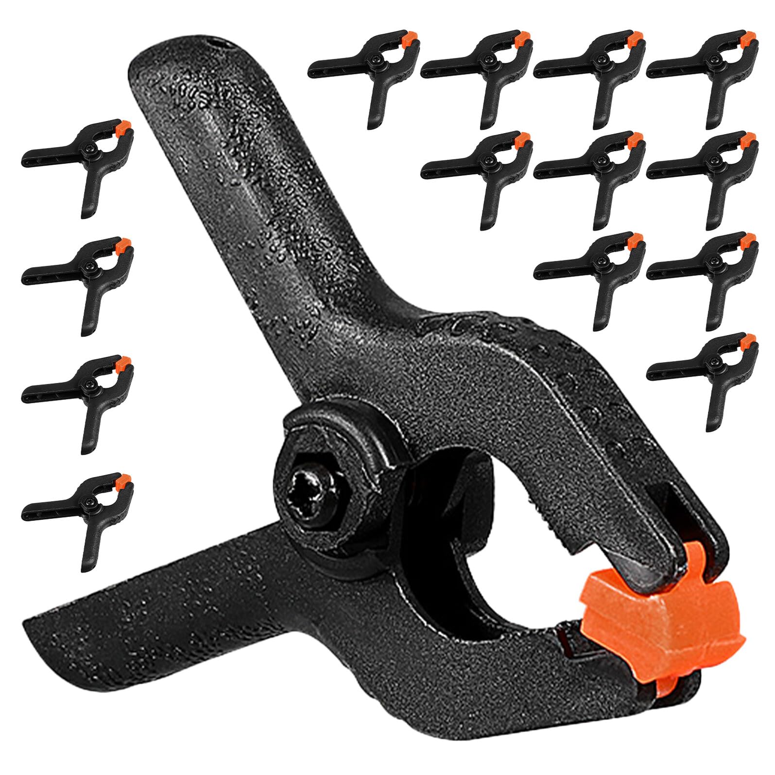 Uonlytech Set 50 Morsetti a Molla in Plastica per Fondali Fotografici Clip Elastiche per Studio e Video Supporti Compatti per Tessuti e Carta Morsetti Artigianali per Attrezzature