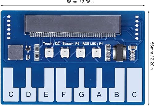 Miniatura 3 de Mini módulo de piano, mini módulo de piano para micro:bit, mini módulo de piano placa de expansión controlador táctil capacitivo TTP229 I2C interfaz