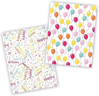 Birthday Party Cookie Backer - Food Safe, Double Sided 3.75" x 5"