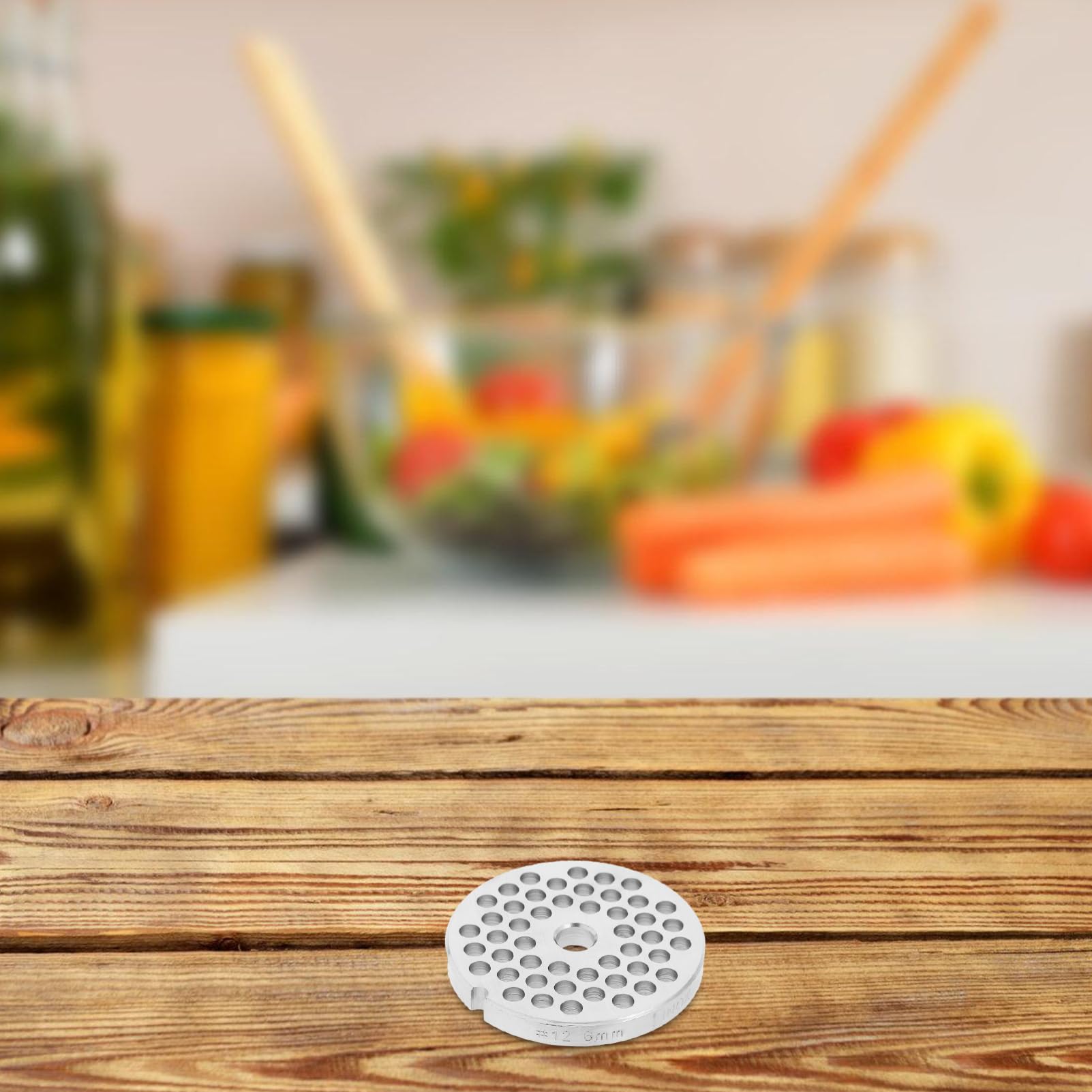 VALICLUD Disco Di Macinazione Per Tritacarne Elettrico 12# Foro 6mm in Acciaio Inossidabile Accessorio Per Carne Piastra Di Ricambio Per Cucina Macinazione Uniforme Produzione Di Salsicce