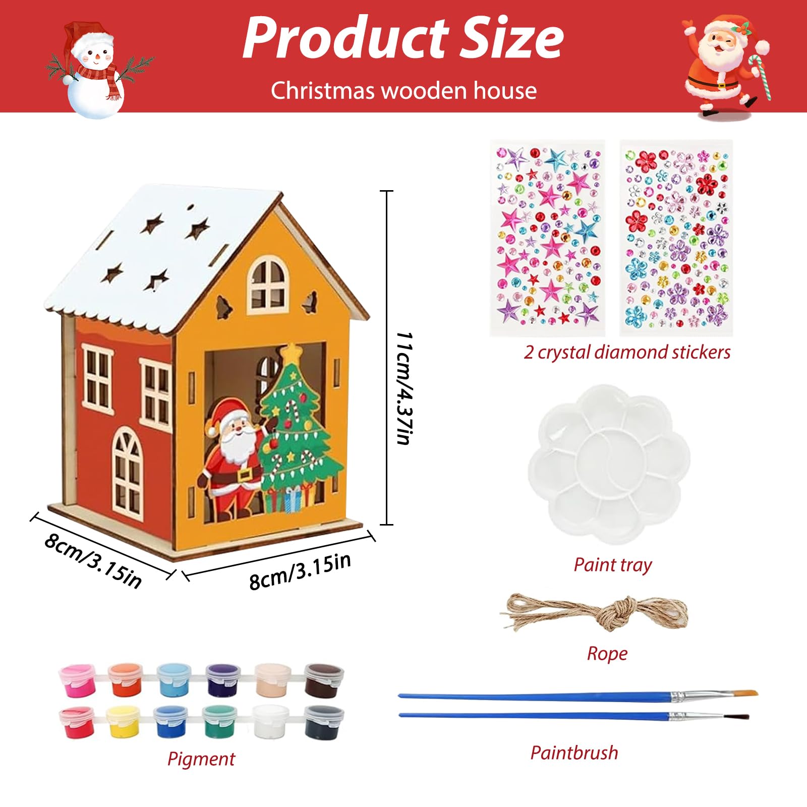 CPKONUUIP Set Fai da Te Autunnale per Bambini Casa, Fai da Te Autunnale Casa in Legno con Bambini, Fai da Te per Costruire e Dipingere, Set Fai da Te in Legno Animali