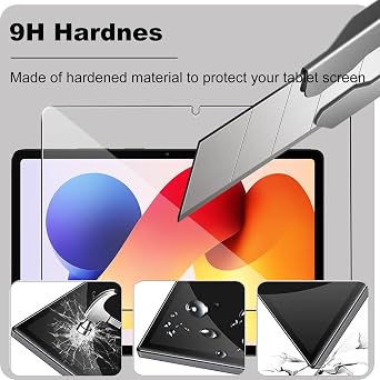 KZIOACSH 2 Pack Screen Protector for Xiaomi Redmi Pad 2 Pro 12.1 Inch, Ultra Clear 9H Hardness Touch Sensitive Anti-Scratch Anti-Fingerprint Protective Tempered Glass Screen Guard