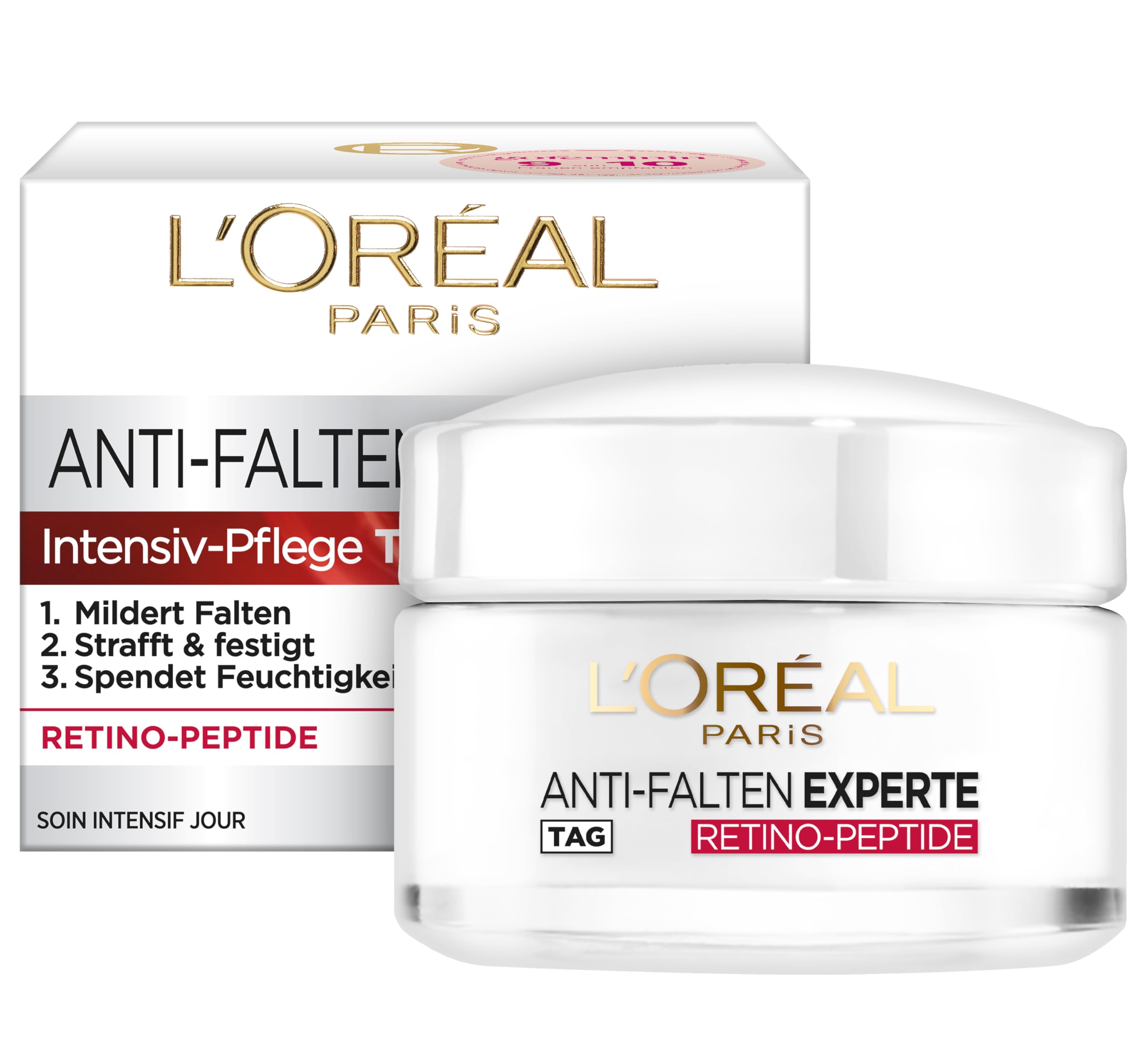 L’Oréal Paris Anti-Wrinkle Expert Face Cream 45+ Intensive Anti-Age Face Cream with Retino Peptides for Firmer and Softer Skin 50 ml