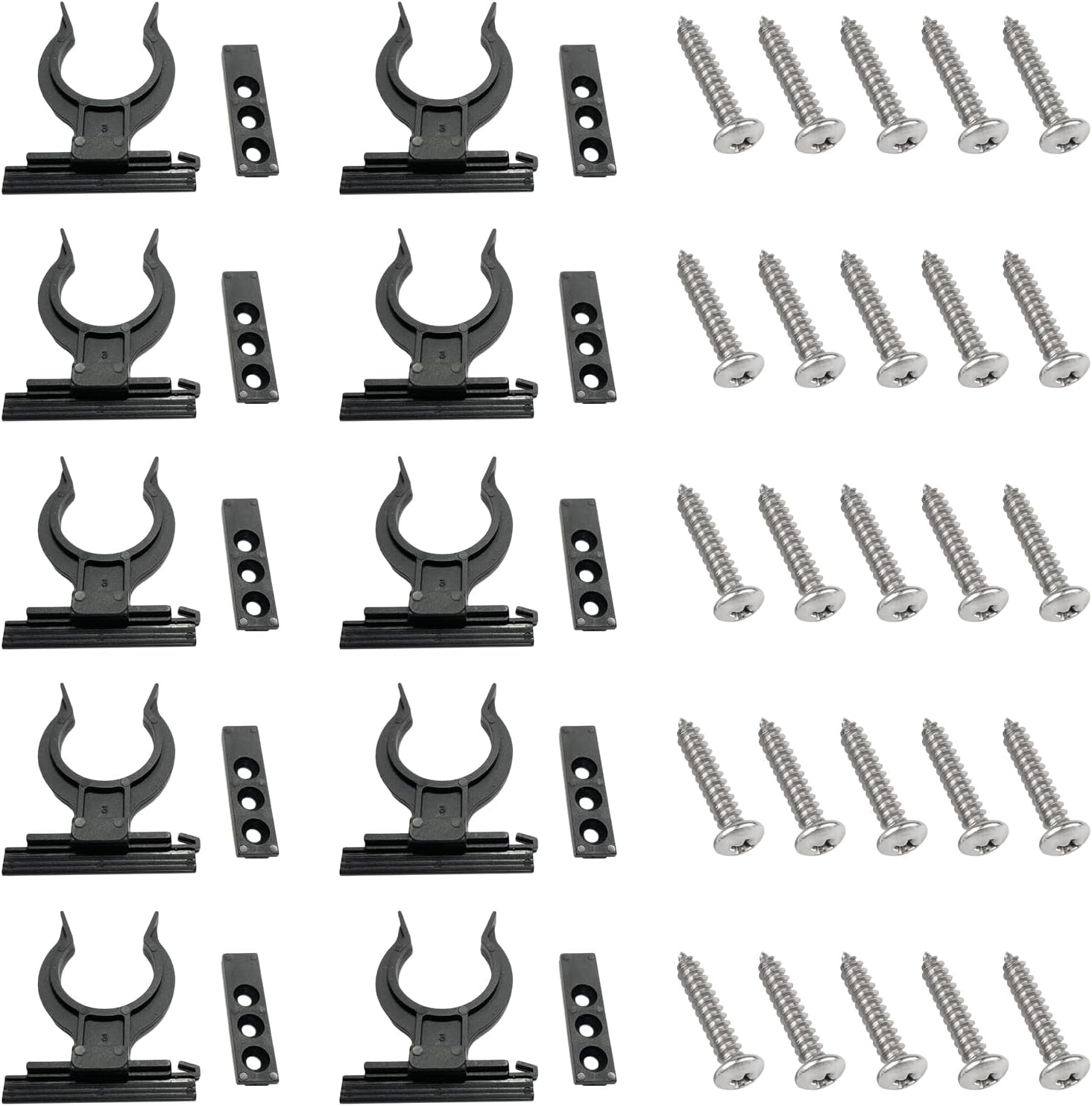 Skirting Board Kitchen Clips Set 32-36 mm - Quick Plaster Profile Clips with Screws for Kitchen Plinth Attachment, Adjustable Base Bracket for Furniture and Kitchen Feet, 1 Set Mounting Aid