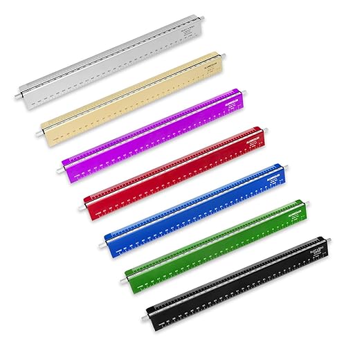 Miniatura 4 de Alumicolor Select-a-Scale Herramienta de dibujo métrico con varilla de calibración (30CM, verde)