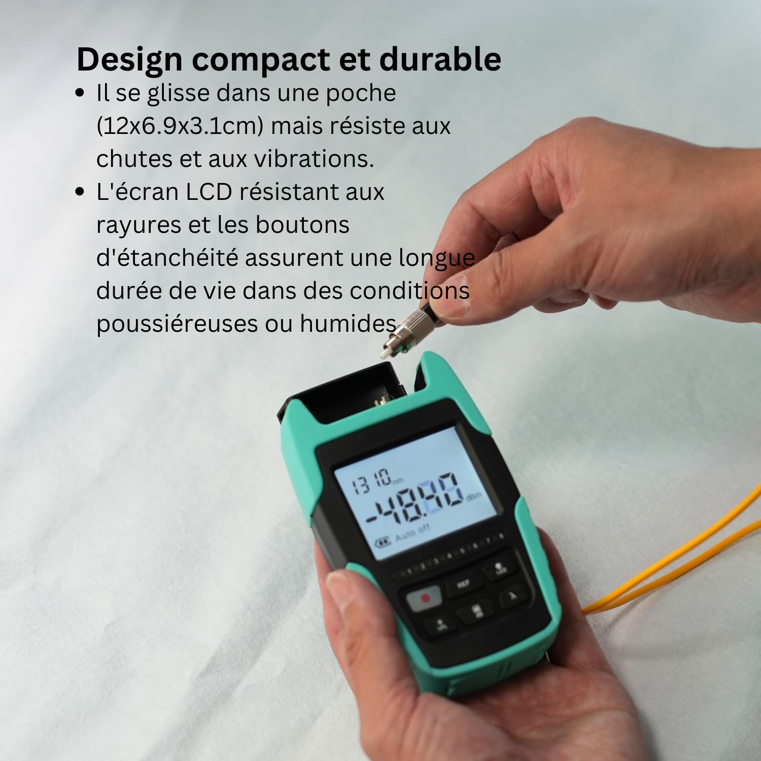 TM530 Compteur de puissance optique 4 en 1 haute précision avec batterie rechargeable testeur de fibre optique multifonctionnel avec VFL RJ45 Lumières LED