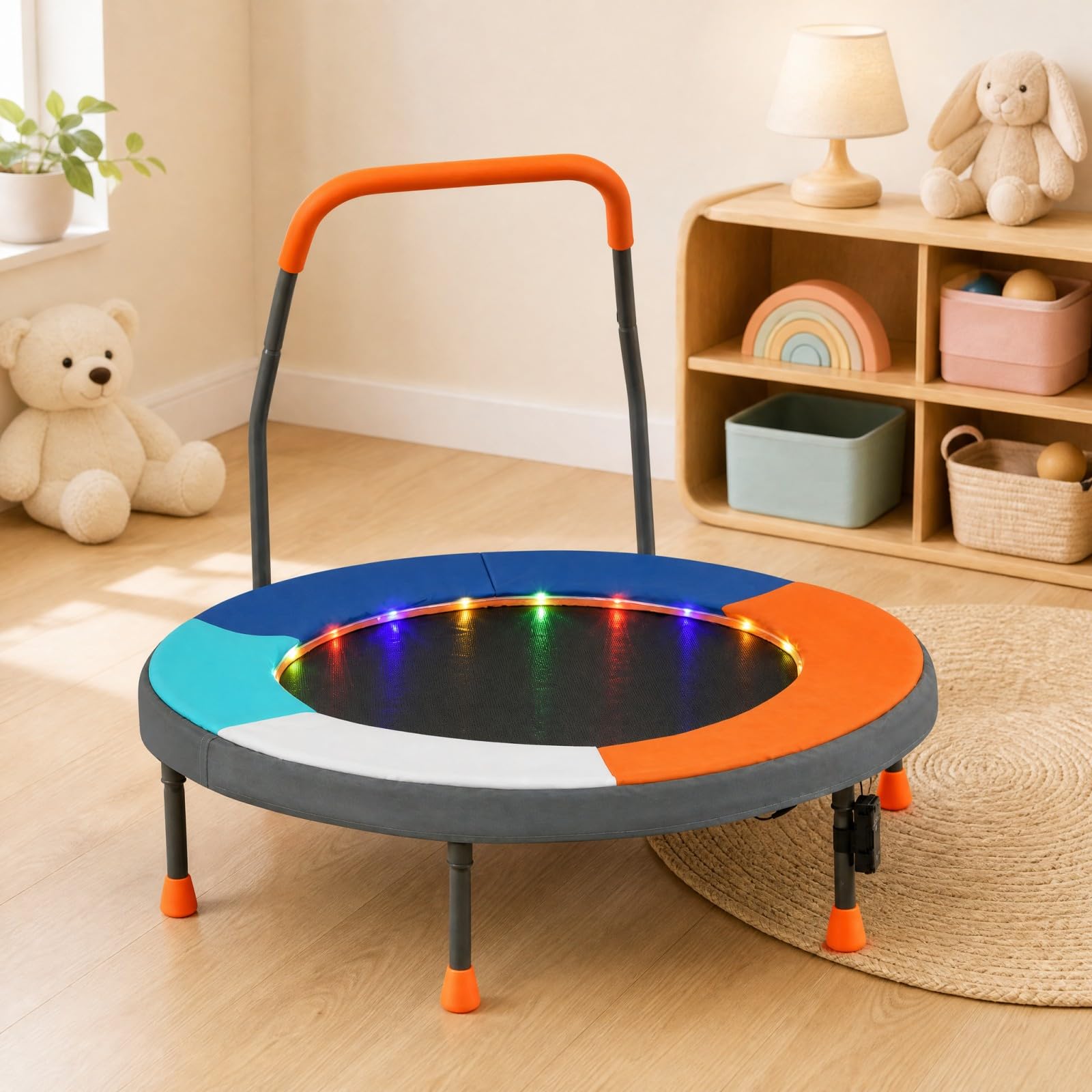 GOPLUS Trampoline Intérieur Enfant Ø90CM,Mini Trampoline Enfant