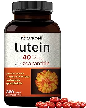 Amazon.com: Lutein 40mg + Zeaxanthin 1,600mcg, 360 Softgels