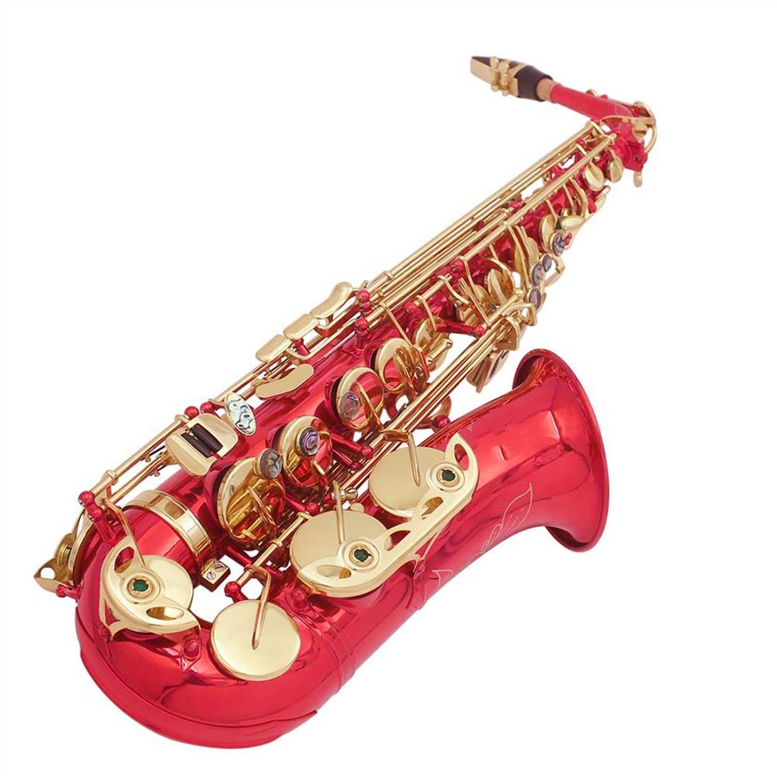 Sassofono EB Sassofono Contralto Ottone Laccato Colorato E Flat Sax Strumento A Fiato con Accessori