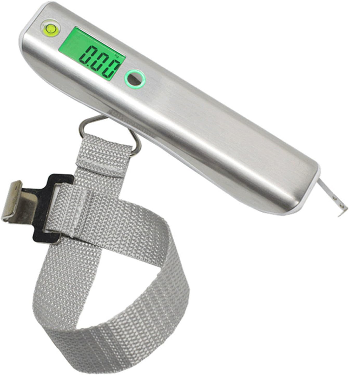 OULYLAN Digital Travel Luggage Weight Scale 110lb/50kg Green Backlight LCD Display Hanging Scales with Tape Measure (White)