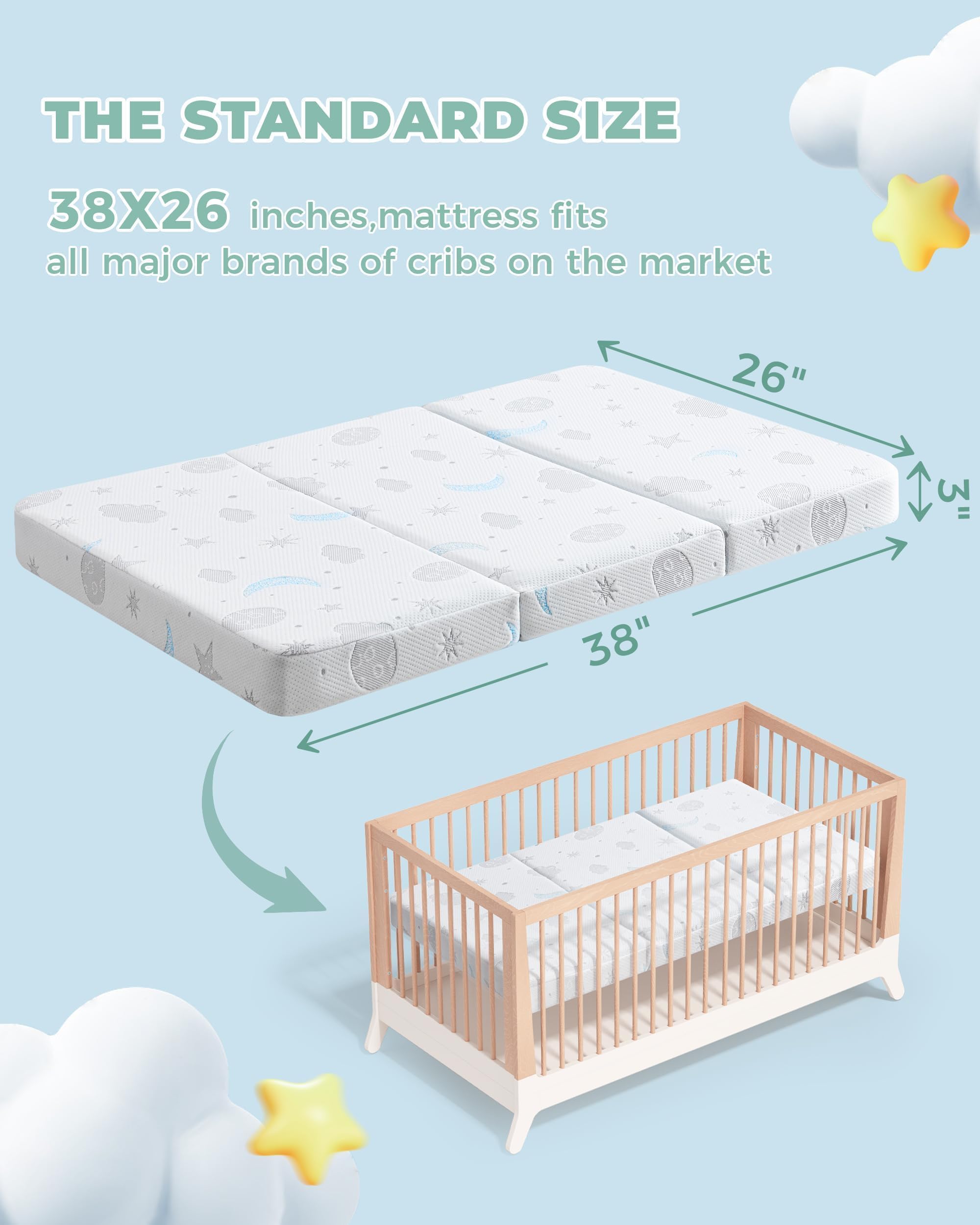 Tri-Fold Pack 'n Play Mattress 3