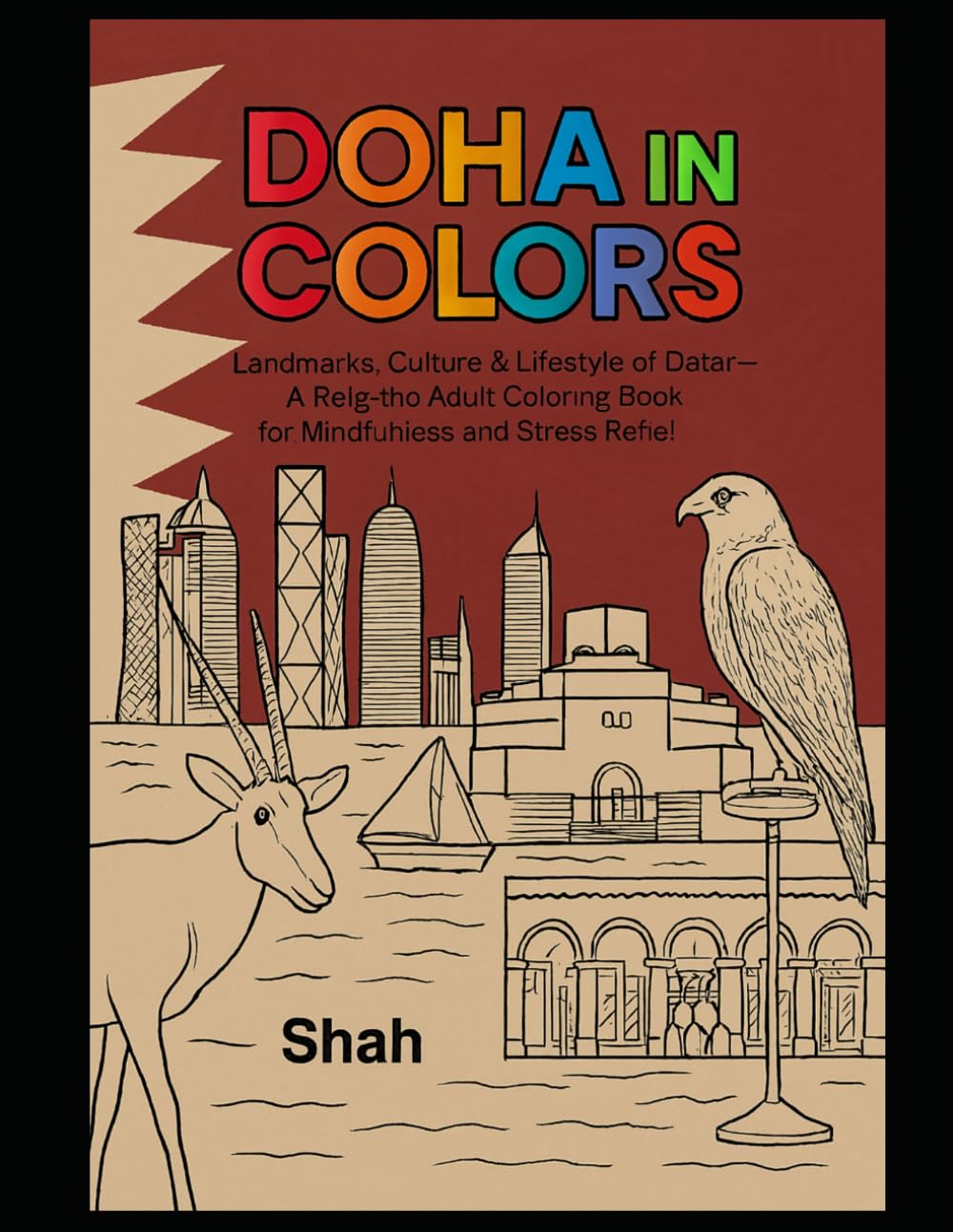 DOHA IN COLORS.: Landmarks, Culture & Lifestyle of Qatar – A Relaxing Adult Coloring Book for Mindfulness and Stress Relief