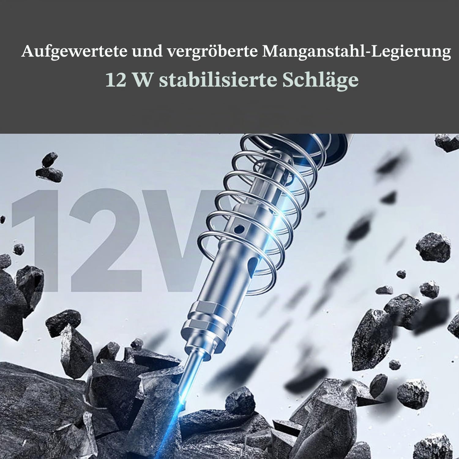 Betonnagler, pneumatisch, kompakt, mit 200 runden Nägeln, fünf Geschwindigkeitsstufen, Set für Nägel aus Beton, Befestigungswerkzeug für rote Ziegelwände, Betonwände und Holzbretter