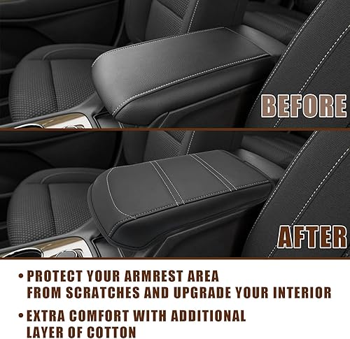 Miniatura 184 de Muslogy Funda de consola central compatible con Honda Pilot 2023 2024 2025, 2024 2025 2026 Ridgeline/Passport Accesorios para apoyabrazos, tapa