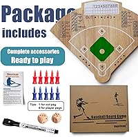 Vista 4 de Baseball Board Game, Oak Made Leisure Game for Sport Battle Table Game for Family Party Holiday