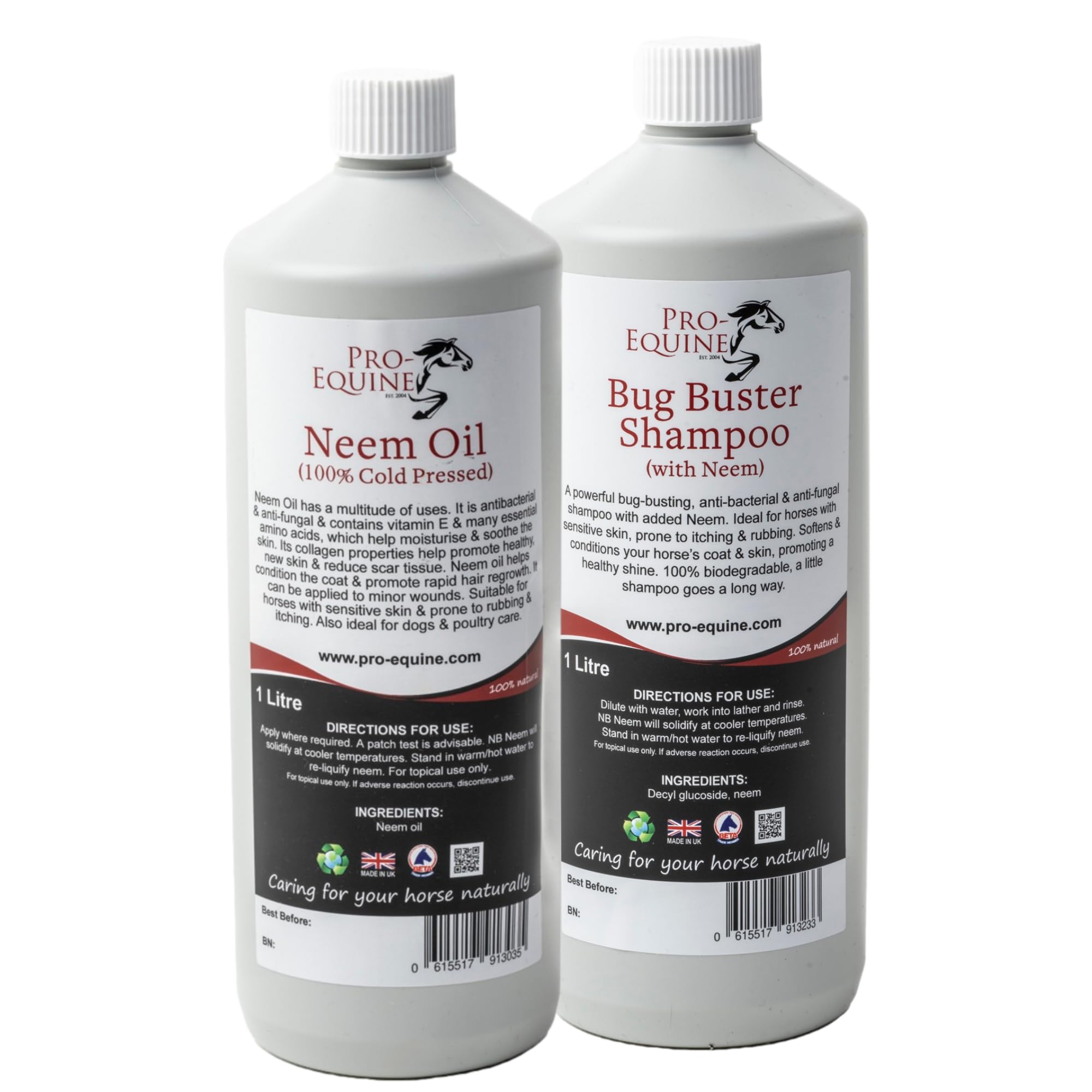Pro-Equine NEEM OIL AND NEEM SHAMPOO TWIN PACK OFFER.