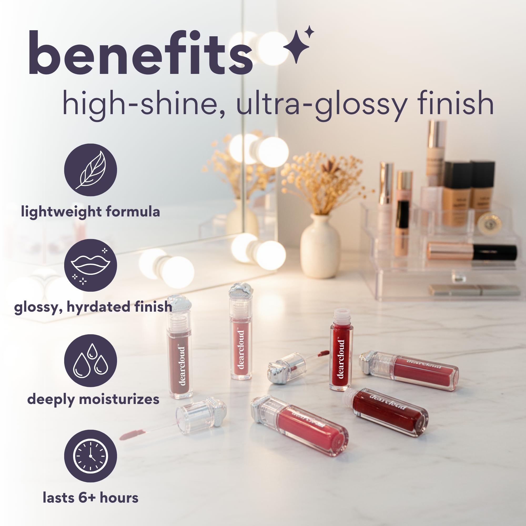 Amazon.com : dearcloud Color Crush Lip Tint – Squalane Tinted Lip