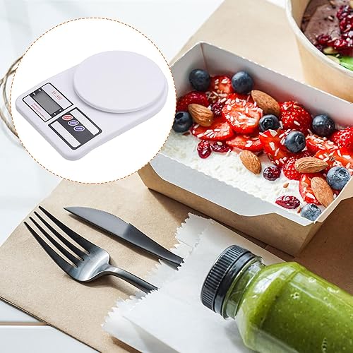 Miniatura 5 de HARFINGTON Báscula digital de precisión de 11.0 lbs0.04 oz para hornear cocinar, color blanco