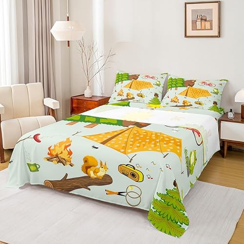 Miniatura 9 de Feelyou Juego de sábanas de ambulancia para niños, juego de sábanas de automóvil para niños y niñas, decoración de caricaturas, sábanas de automóvil