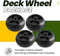 Vista 5 de KUAFU Juego de 4 ruedas de cubierta de 38 pulgadas, 42 pulgadas, 48 pulgadas, 54 pulgadas, compatible con John Deere AM125172 AM133602 AM116299