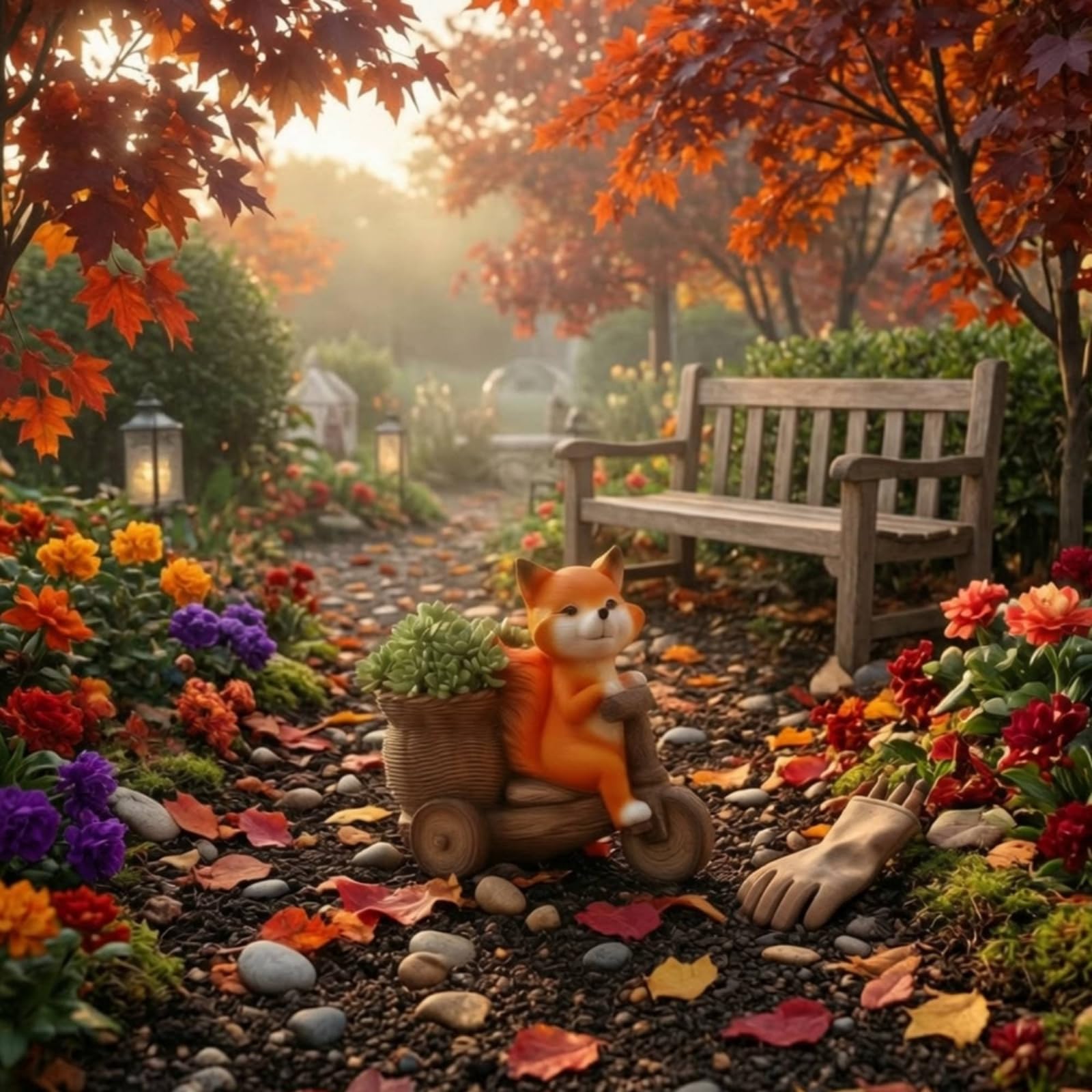 Pflanztopf mit Dreirad rustikal Figur-Blumentopf trendig Gartendeko für Gartenliebhaber, Balkon
