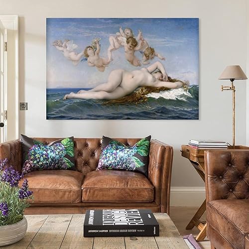 Vista 11 de Alexandre Cabanel Notable Work Birth of Venus - Póster artístico, póster de arte de pared, lienzo con pergaminos, pintura, imagen, decoración