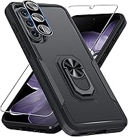 Vista 16 de Janmitta Funda compatible con Samsung Galaxy A14 5G con protector de pantalla + protector de lente de cámara, funda resistente de servicio pesado