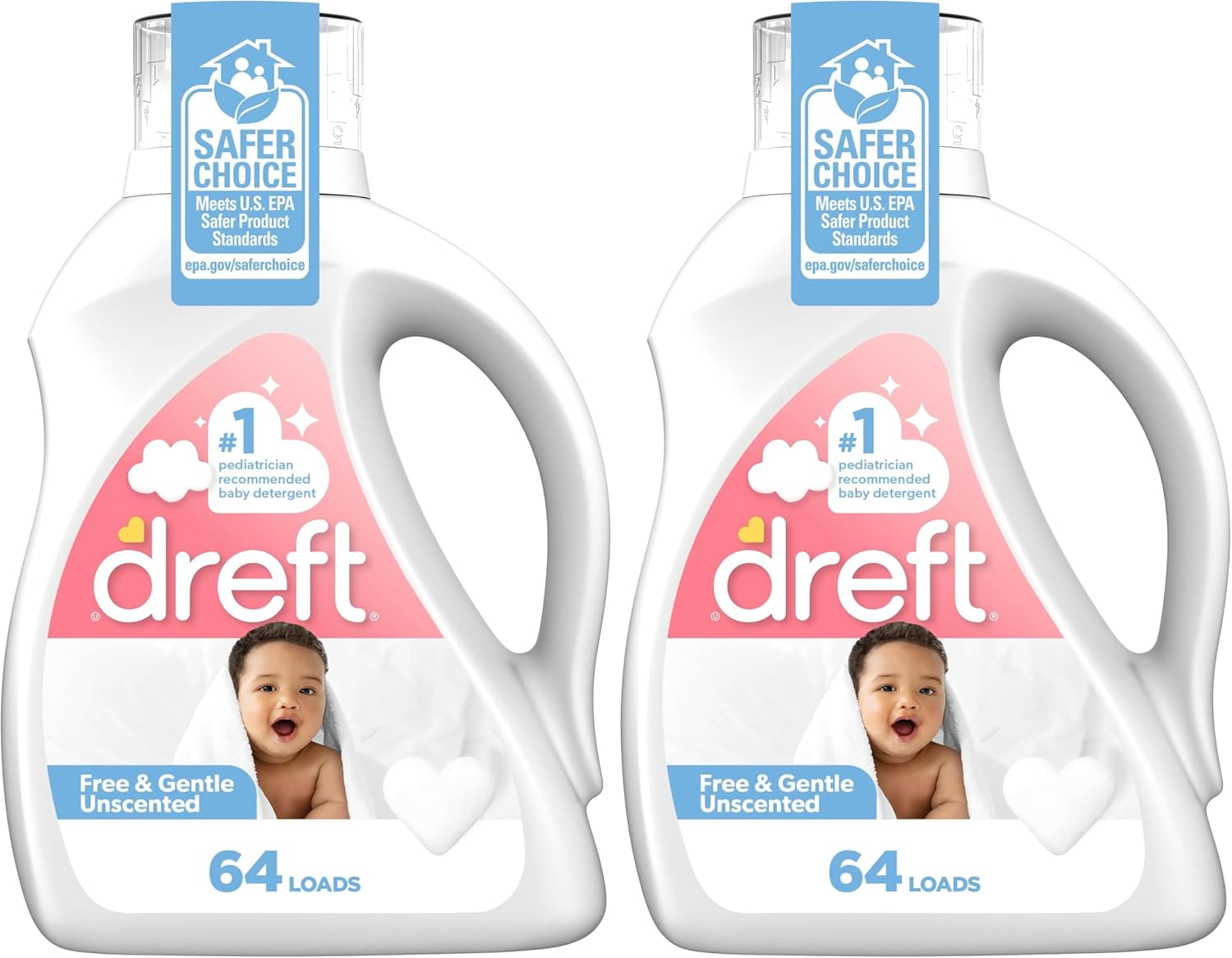 Dreft Liquid Laundry Baby Detergent Unscented 92 fl oz 64 loads (Pack of 2)