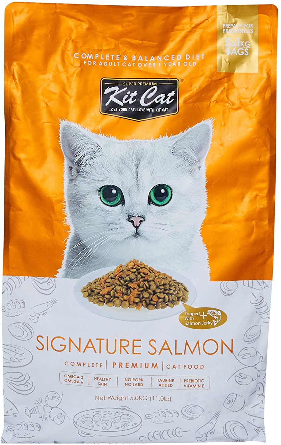 Kit Cat Dry Cat Food Premium Signature Salmon for Adult 5 Kg Pack (B07VPGRGF2) Amazon Price History, Amazon Price Tracker