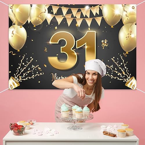 Miniatura 29 de HAMIGAR Fondo de pancarta de feliz cumpleaños número 17 de 6 x 4 pies, decoraciones de cumpleaños de 17 años, suministros de fiesta para niñas