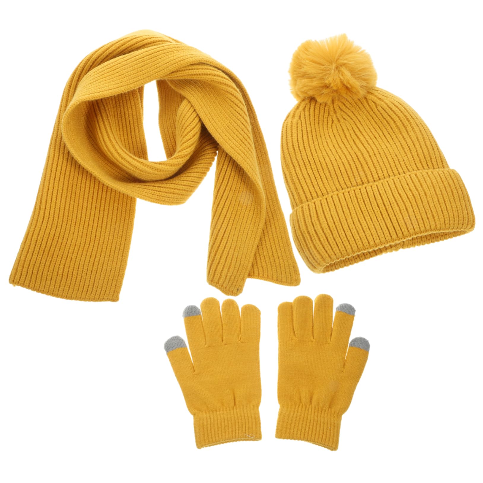 LIFKOME Women's Winter Hat and Gloves Set Touchscreen Warm Mittens Scarf Gloves for Cold Weather