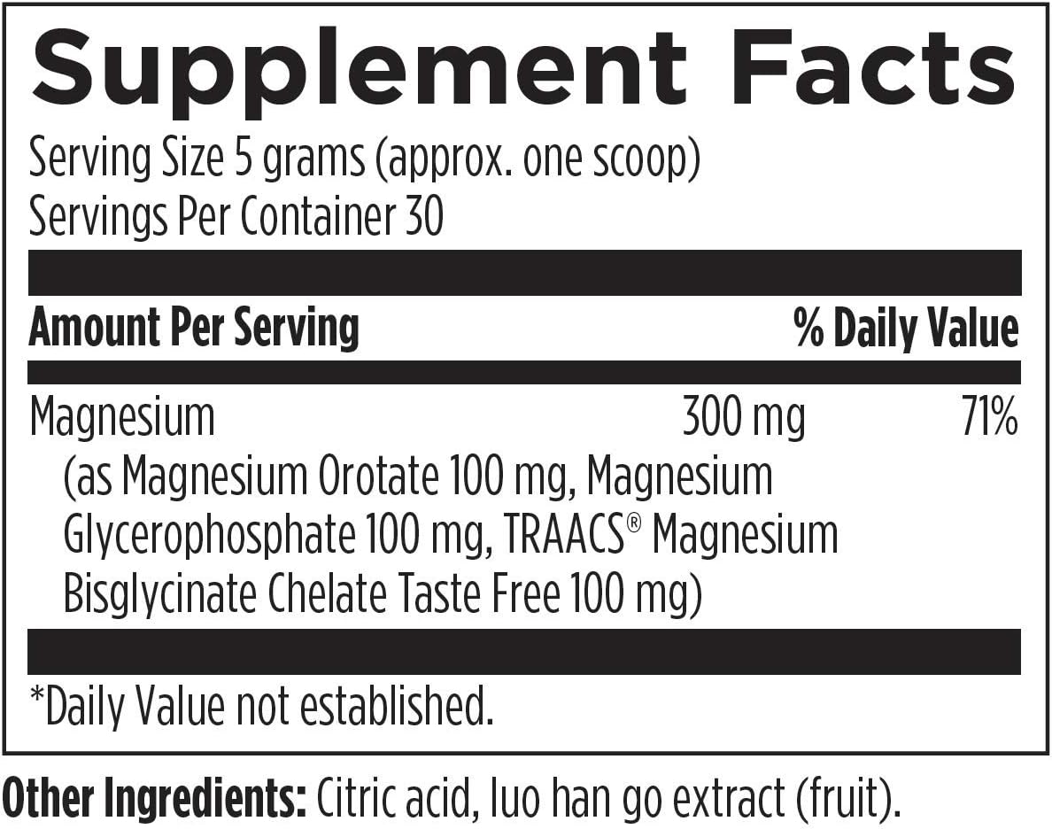 Designs for Health TriMag Supreme Powder - 300mg Triple Magnesium Drink - May Support Heart Health & Energy - Magnesium Orotate, Glycerophosphate + Bisglycinate Chelate (30 Servings / 150g) : Health & Household