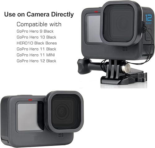 Miniatura 39 de GEPULY Paquete de 4 filtros de buceo subacuáticos para GoPro Hero 5 6 7 Black Hero 2018 Super Suit carcasa impermeable en rojo, rojo claro, magenta