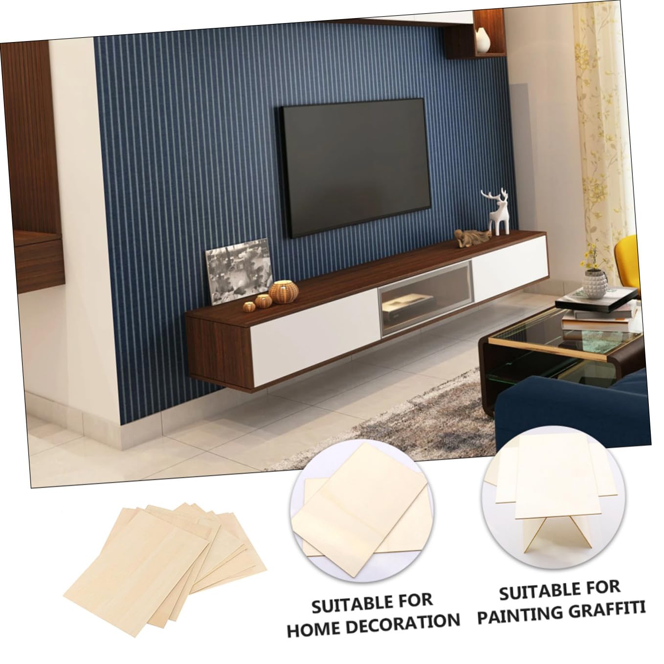 Operitacx 10stücke Rechteckige Holzplatten zum Basteln Unlackierte Sperrholzplatten Rohholzbretter für Diy-projekte