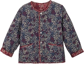 Chaqueta Acolchada Reversible Azul Abrigo para Niñas