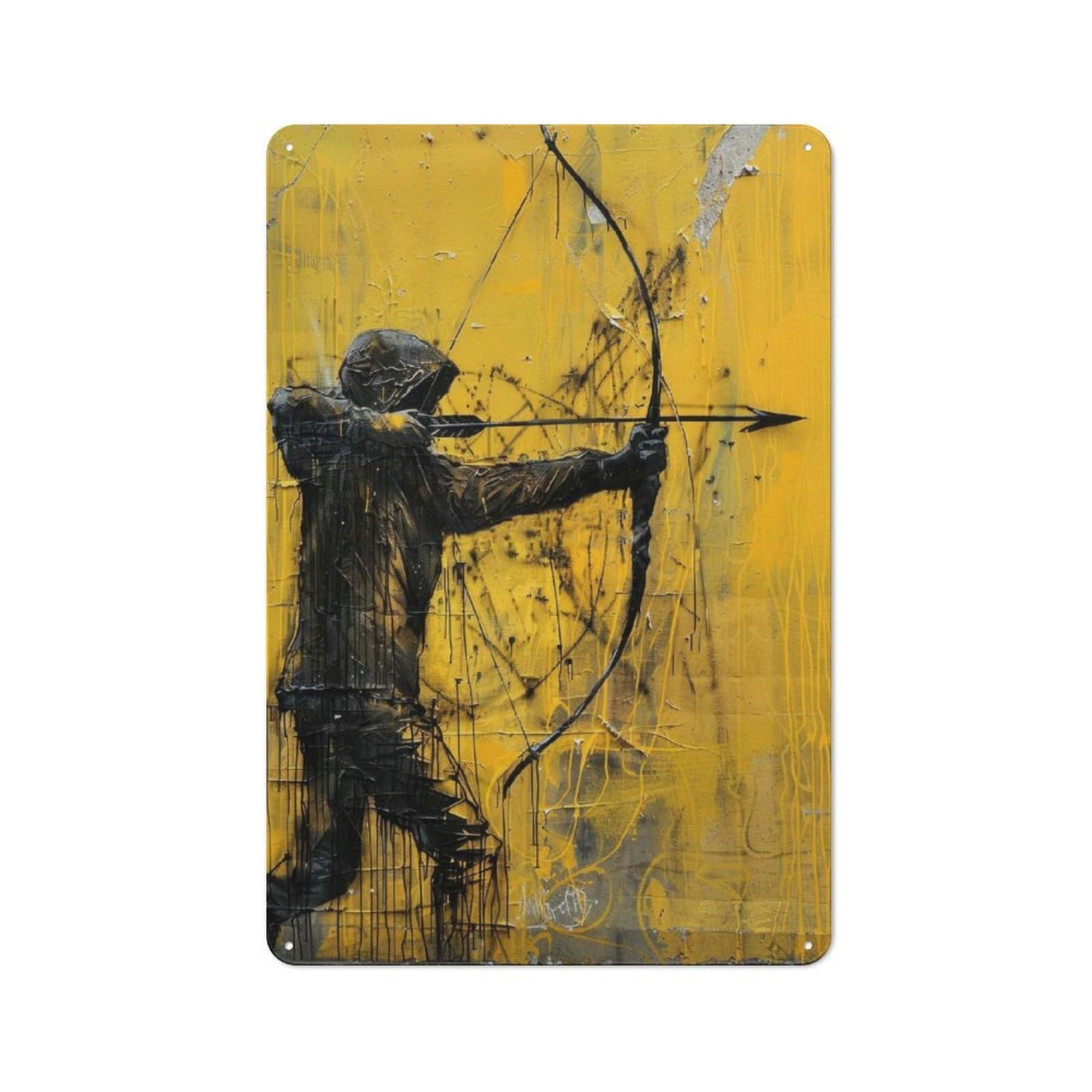Junmoney Urban Archer Kitchen Metal Sign 30X20cm, Country Style Kitchen Wall Decor For Restaurant, Kitchen, Counter Or Breakfast Nook