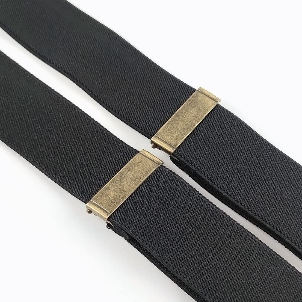 Bretelle uomo, bretelle uomo, Bretelle elastiche da uomo da 3,5 * 120 cm, 3 clip, fibbia a gancio, jockstrap da uomo, bretelle larghe da uomo