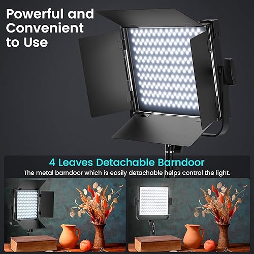 Miniatura 5 de Paquete de 2 luces de fotografía RGB, luces LED bicolor de estudio profesionales, de 50 W, 2300 K  8500 K, luces fotográficas regulables para