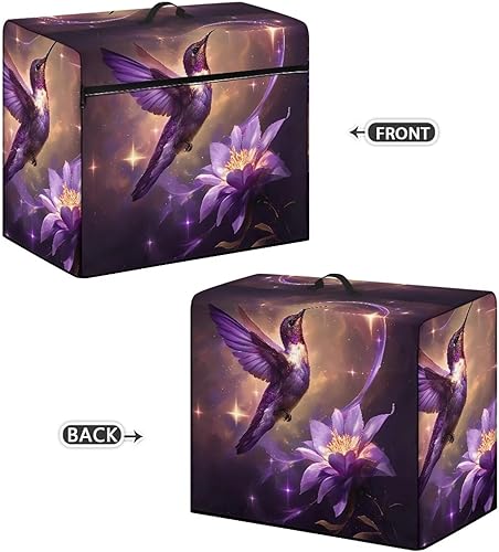 Miniatura 30 de Funda para máquina de coser de mariposas y flores con prácticos bolsillos, funda protectora con asa, para la mayoría de máquinas de coser estándar
