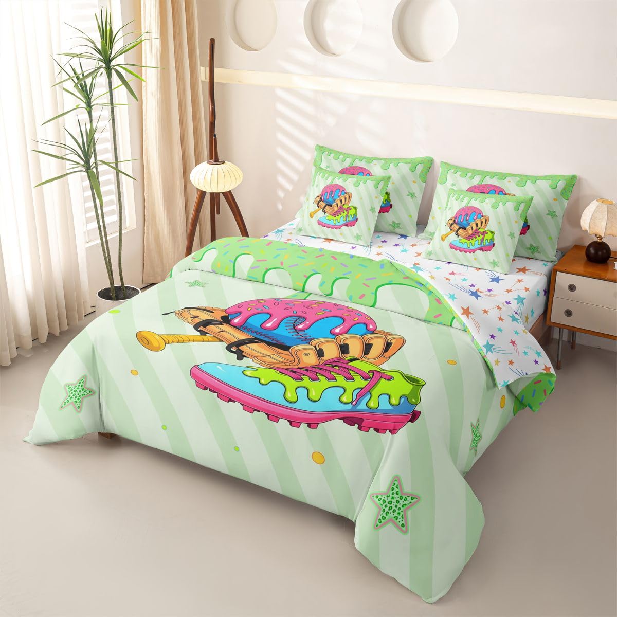 Homewish Baseball Handschuh Bettwäsche 220x240 7teilig